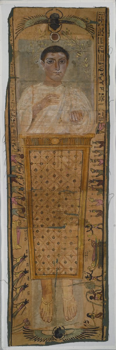 Elaborately painted shroud of Neferhotep, son of Herrotiou, 100-225 AD by Roman Period Egyptian